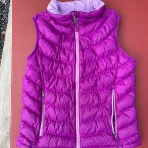 Girls purple Winter puffer vest